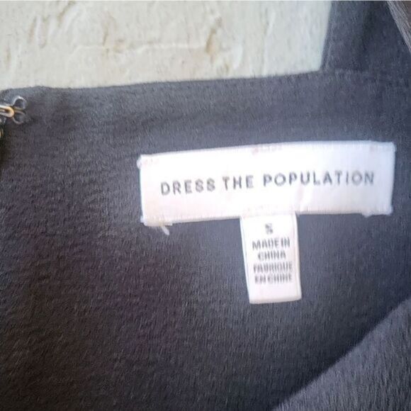 Dress The Population Black Nicole Midi Sheath Dress Sweetheart Bust Black Small - Picture 9 of 9